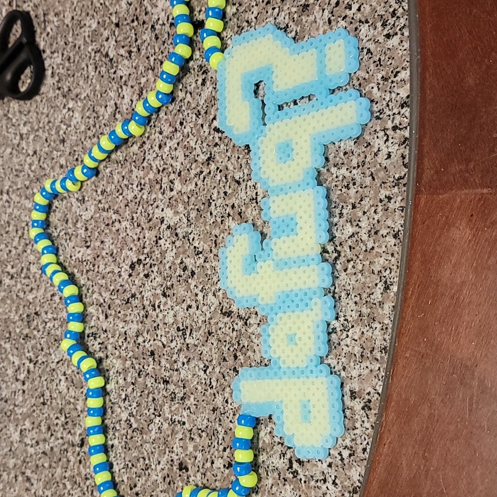 Kandi perler rave necklace